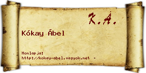 Kókay Ábel névjegykártya